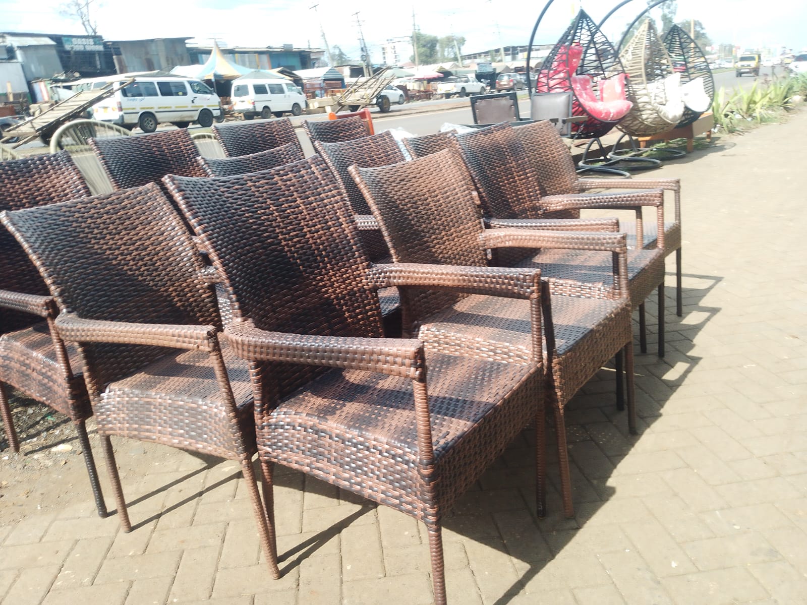 Rattan seats available sold per seat.