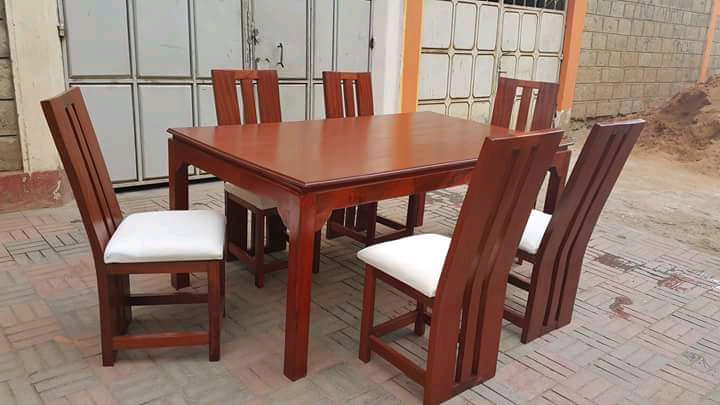 6 seater chocolate dinning