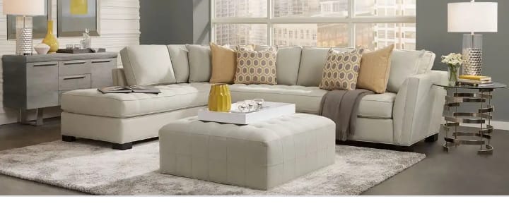 7 seater sofa with ottoman.