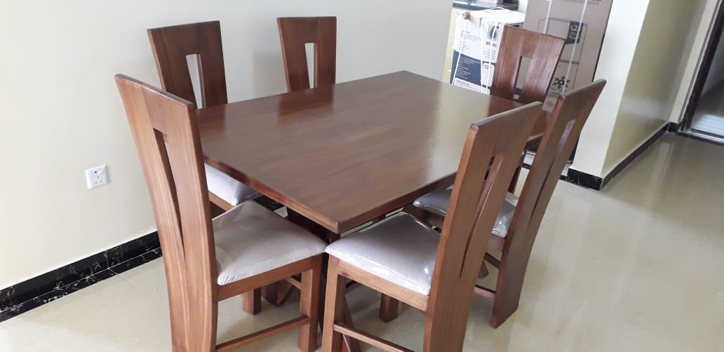 6 seater dinning set chocolate