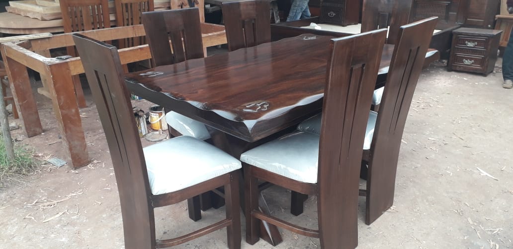 6 seater dinning set chocolate