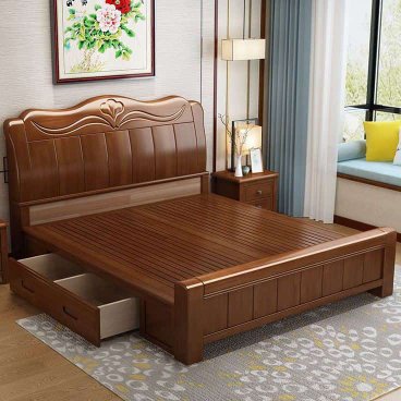 5×6 king bed, with under drawers.
