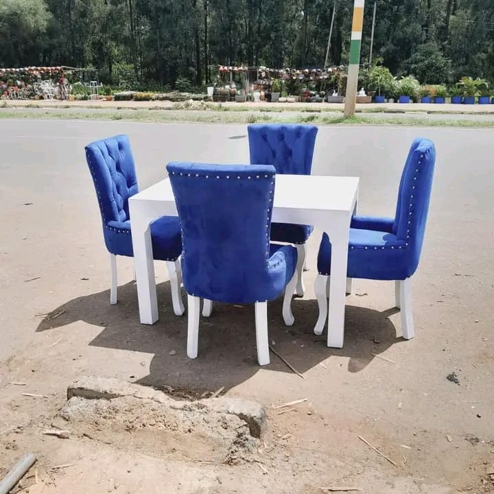 White 4 seater dinning set